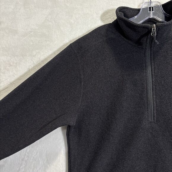 The North Face Men's Textured Cap Rock Fleece 1/4 Zip Pullover Black Medium - Picture 2 of 15